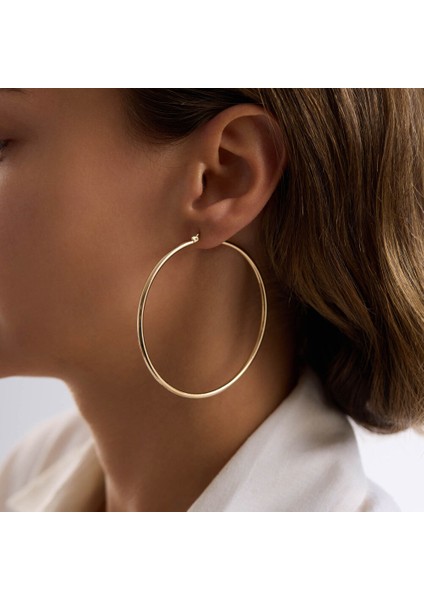 14K Altın Halka Küpe 1.8 mm 6.5 cm fiyatları