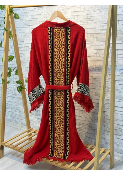 Sultan Müslin Kimono %100 Pamuklu Bornoz Kaftan Sabahlık modelleri