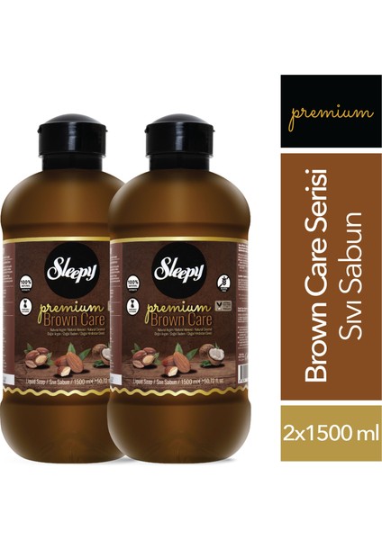 Premium Brown Care Serisi Sıvı Sabun 2x1500 ml