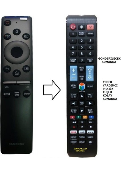 ile Uyumlu 65TU8500 4K Smart LED Tv ( Yedek Kumandası )