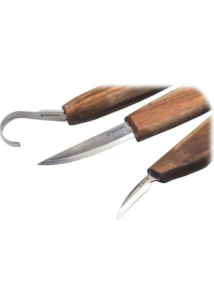 Beavercraft S13X Premium Ceviz Saplı Ahşap Kaşık Oyma Seti, 6 Parça modelleri