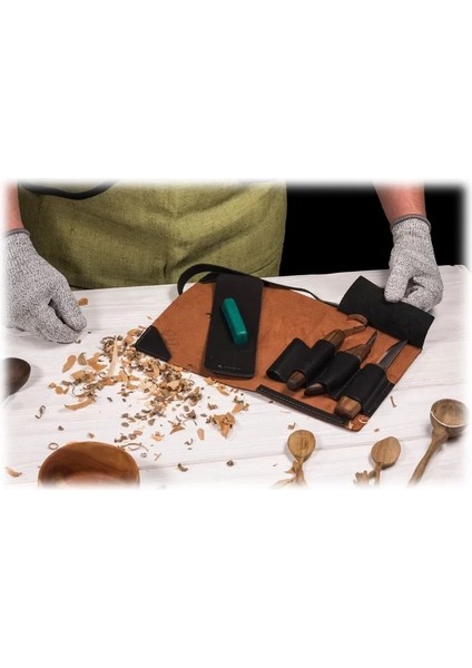 Beavercraft S13X Premium Ceviz Saplı Ahşap Kaşık Oyma Seti, 6 Parça fırsatları