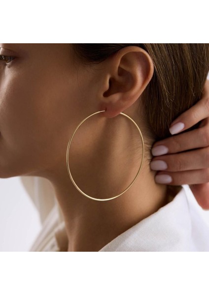 14K Altın Halka Küpe 1,2 mm 7.5 cm Gizli Kilit fiyatları