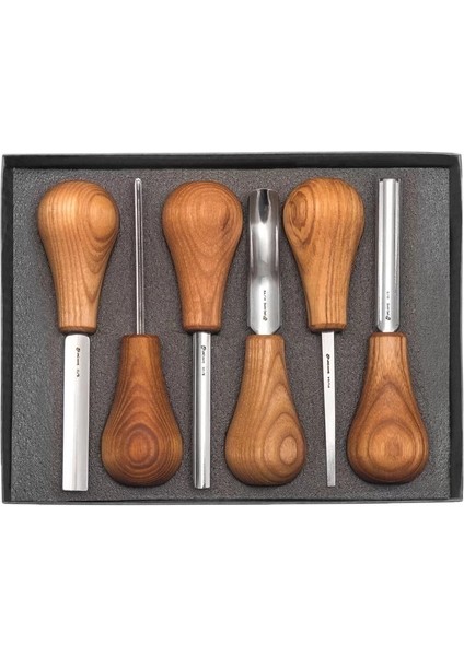 Beavercraft SC05 Avuç Içi Ahşap Oyma Iskarpela Seti, 6 Parça modelleri
