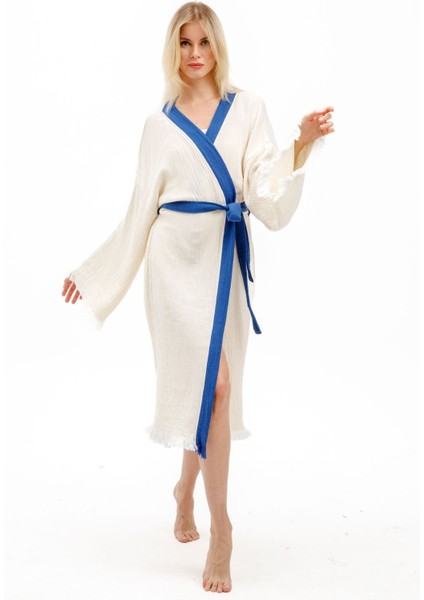 Müslin Kimono %100 Pamuklu Horus'un Gözü Baskılı Desenli Bornoz Kaftan Sabahlık indirimleri