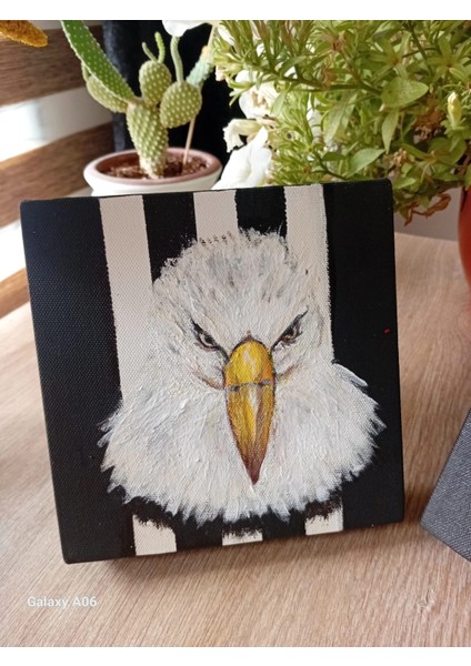 Kartal ve Beşiktaş Renkleri Desenli 2'li Kanvas Tablo Seti indirimleri