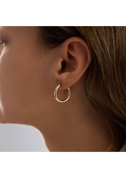 14K Altın Halka Küpe 2 mm 2.0 cm fiyatları