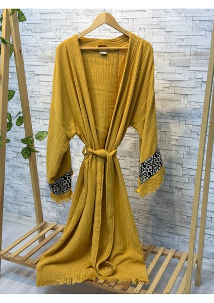 Sultan Müslin Kimono %100 Pamuklu Bornoz Kaftan Sabahlık fiyatları