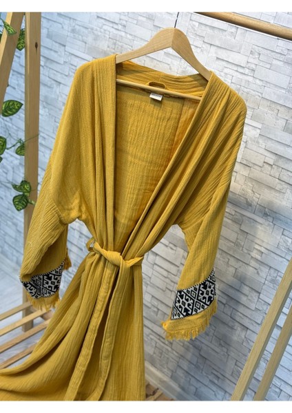 Sultan Müslin Kimono %100 Pamuklu Bornoz Kaftan Sabahlık fırsatları