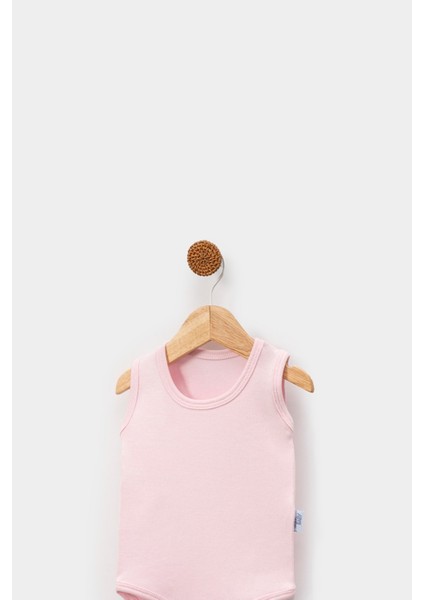 %100 Organik Pamuk 3'lü Bebek Atlet Body Zıbın Mavi,pembe