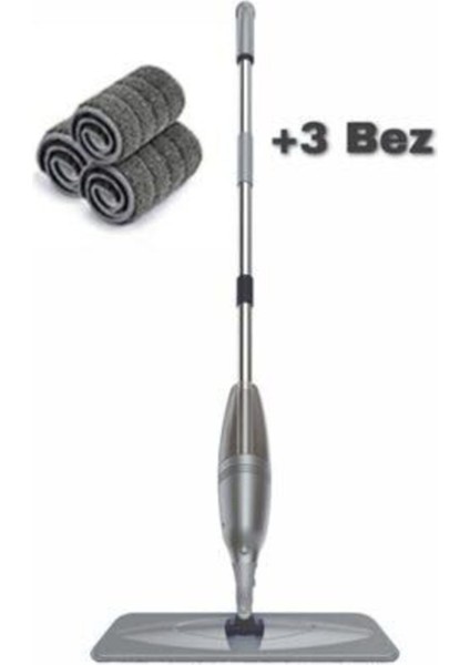 Pratik Sprey Mop Seti, 1+3 Yedek Bez Hediyesi ile Temizlik Kolaylığı