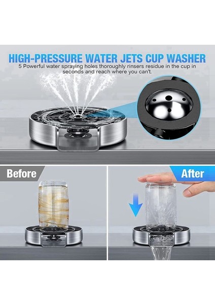 Yüksek Basınçlı Paslanmaz Çelik Bardak Yıkama Aparatı, Hızlı Bardak Durulayıcı indirimleri