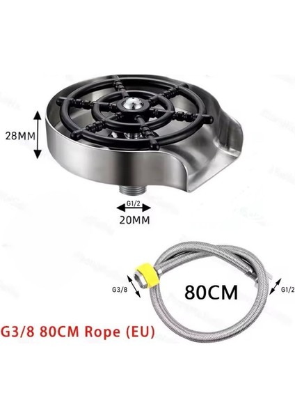 Yüksek Basınçlı Paslanmaz Çelik Bardak Yıkama Aparatı, Hızlı Bardak Durulayıcı