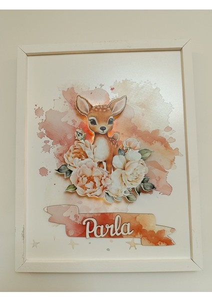 Işıklı Yeni Doğan Tablosu | Isme Özel Bebek Çocuk Hediyesi | Doğum Günü Parti Hediyesi | Ahşap Tablo fiyatları