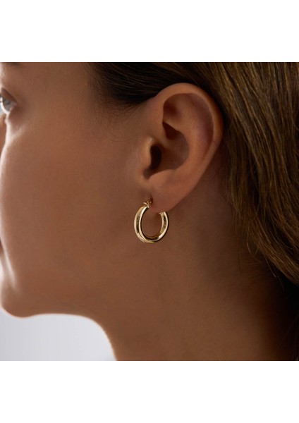 14K Altın Halka Küpe 3 mm 1.5 cm fiyatları