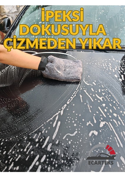 3'lü Mikrofiber Oto Yıkama Seti Kurulama Bezi (600) Gsm - Cam Bezi - Oto Eldiven