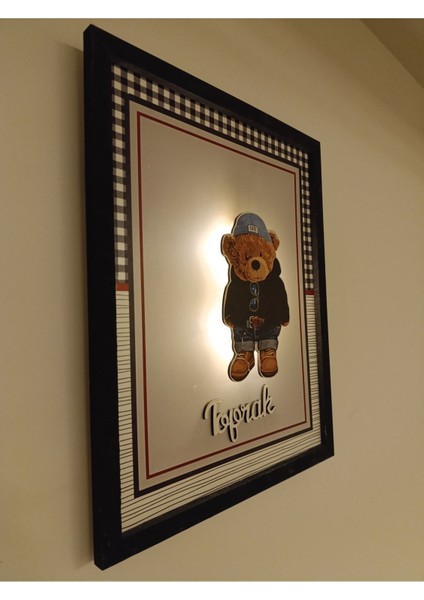 LED Işıklı Yeni Doğan Tablosu | Isme Özel Bebek Çocuk Hediyesi | Doğum Günü Hediyesi | Ahşap Tablo