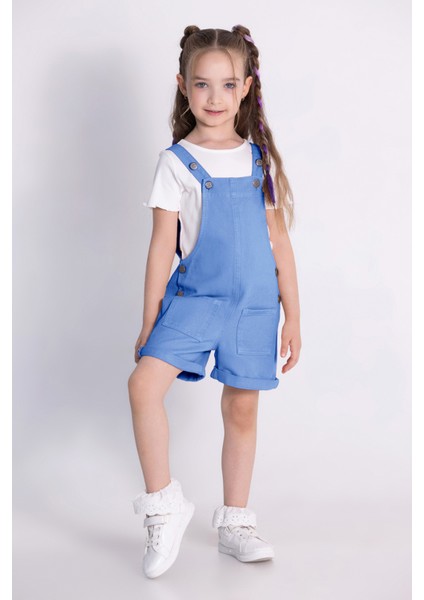 Kız Çocuk Gabardin Şortlu Tulum modelleri