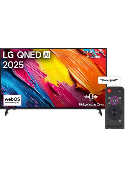 65QNED70A6A 65'' 165 Ekran Uydu Alıcılı 4K Ultra HD Smart QNED TV