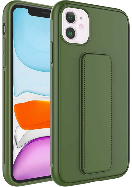 Pstand Serisi Apple iPhone 12 Koyu Yeşil Kapak