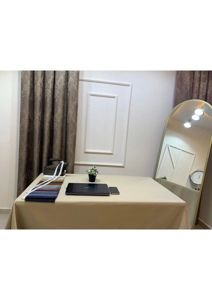 Nivemeshome Keten Trend Masa Örtüsü Bej Apm