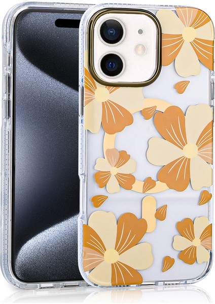 Camomile Apple iPhone 12 Turuncu Kapak