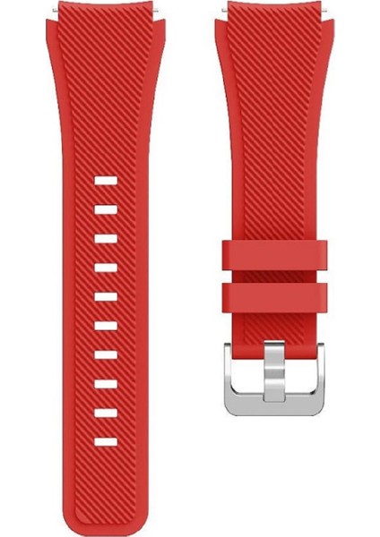 Garmin Vivoactive 4 ile Uyumlu Kordon Tırtık Desenli Tokalı Silikon Kayış