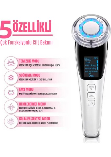 Yeni Nesil Soğuk-Sıcak Titreşim Cilt Bakım Cihazı Yüz Masaj Aleti modelleri