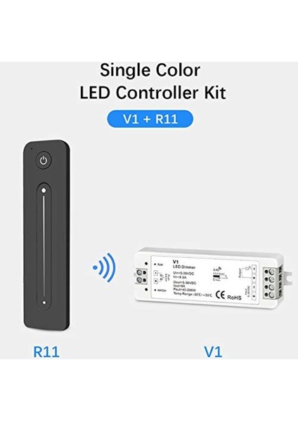 Tek Renkli LED Için, Uzaktan Kumanda ve LED Kontrol Cihazı Seti (V1 + R11) fiyatları