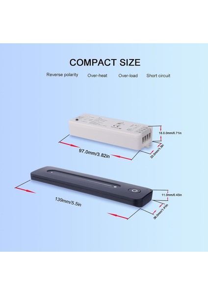 Tek Renkli LED Için, Uzaktan Kumanda ve LED Kontrol Cihazı Seti (V1 + R11) indirimleri