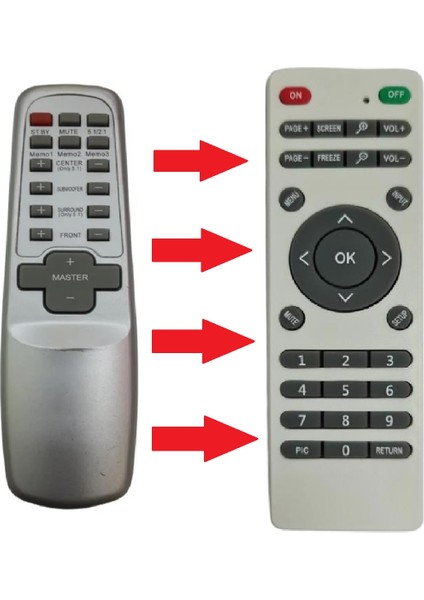 Kamosonic Ks-Es532 Ks-H5530 Uyumlu Ses Sistemi Kumandası fiyatları