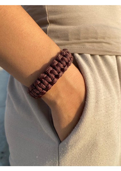 Kahverengi Paracord Bileklik 16 cm modelleri