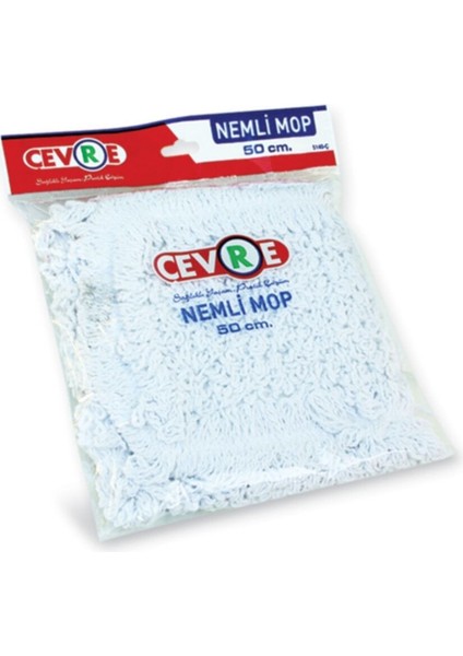50 cm Nemli Mop, Temizlik ve Hijyen Için Ideal, Kolay Kullanımlı ve Dayanıklı.