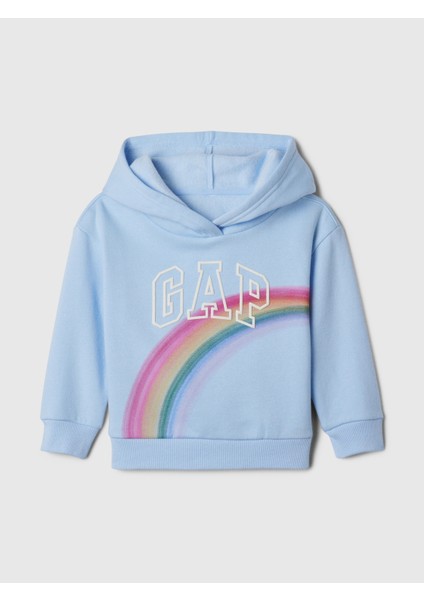 Kız Bebek Mavi Gap Logo Fleece Sweatshirt