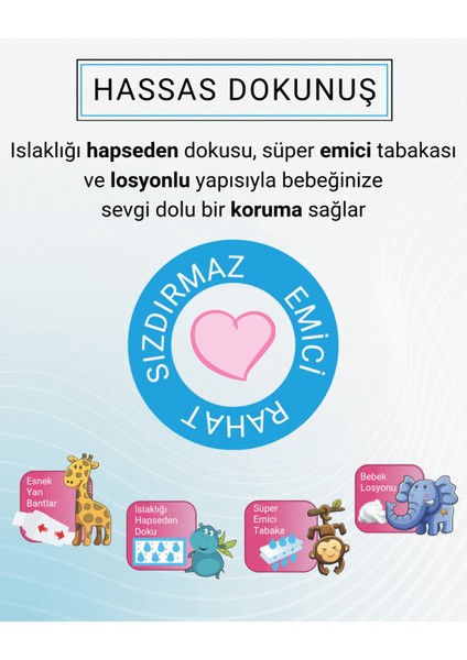 Bebek Bezi 6 Numara X- Large 76 Adet (15+Kg) 2'li Jumbo Set modelleri