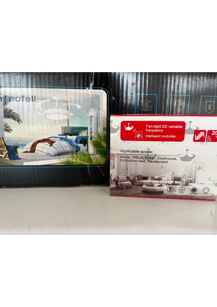 Tavan Vantilatörü Aydınlatmalı Gizli Kanat Pervaneli Kumandalı Açılır-Kapanır Kanat 3 Işık fırsatları