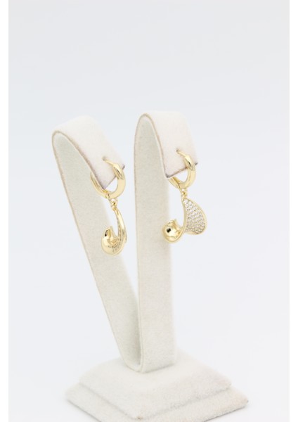 Stil Incisi/xupıng Jewelry Yaprak Sallantılı Zirkon Taşlı Küpe fiyatları