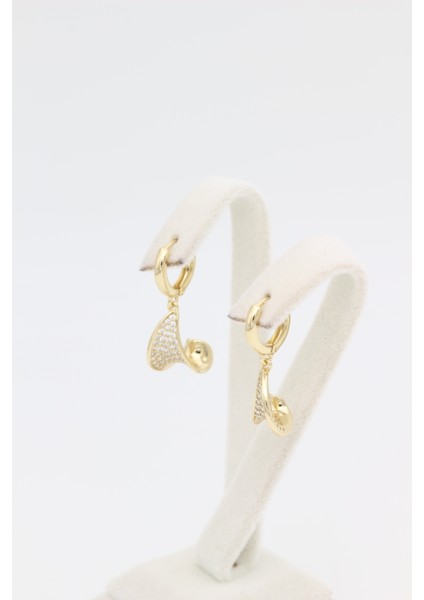 Stil Incisi/xupıng Jewelry Yaprak Sallantılı Zirkon Taşlı Küpe modelleri