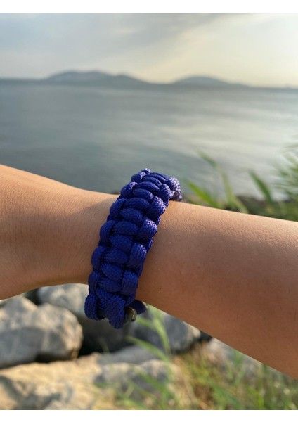 Lacivert Paracord Bileklik 16 cm