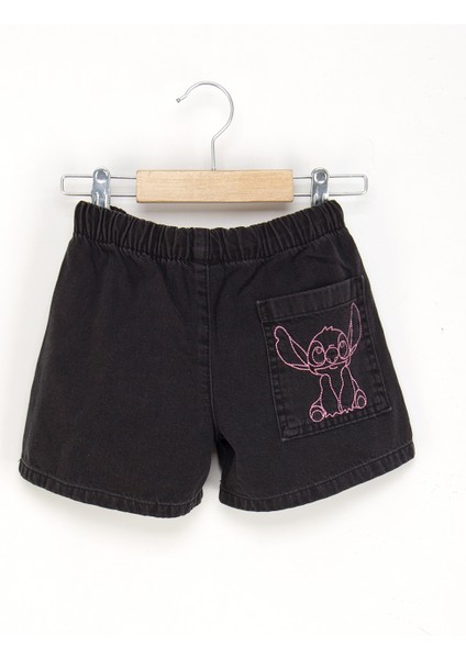 Kız Çocuk Karakter Nakışlı Rahat Kot Şort modelleri