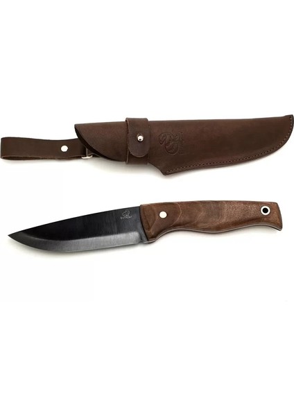 Beavercraft Bsh3 Nightfall Ceviz Saplı Deri Kılıflı Kamp ve Av Bıçağı