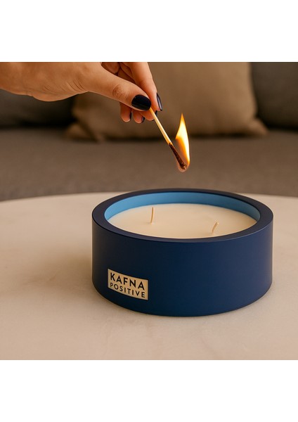 Böğürtlen Kokulu Indigo Beton Mum – %100 Soya Wax, El Yapımı, Doğal Vegan Mum fiyatları