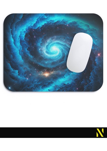 Galaksi Desenli Renkli Ergonomik Mouse Pad - 23 cm x 19 cm - Kaydırmaz Taban Ev ve Ofis Kullanımı Için Ideal Fare Altlığı Mousepad fırsatları