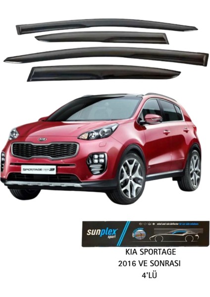 Kia Sportage 2016 ve Sonrası Cam Rüzgarlığı Takım 4'lü Takım Rüzgar Kesici, Yağmur Önleyici
