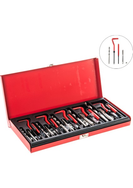 131 Parça Helicoil Cıvata Diş Tamir Seti M5, M6, M8, M10, M12 indirimleri