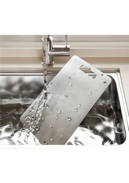 Paslanmaz Çelik Metal Kesme Tahtası, Antibakteriyel, 2 Farklı Ölçü Seçeneği fırsatları