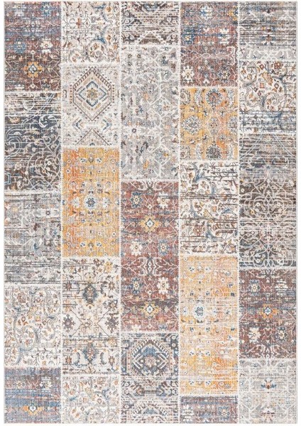 Discovery 1586A Gri Kırmızı Salon Oturma Yatak Odası Halısı