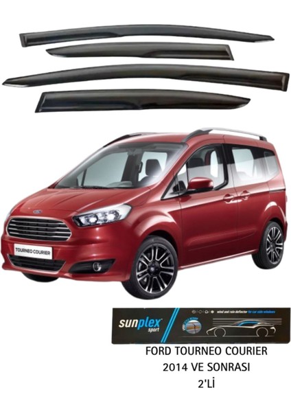 Ford Tourneo Courier 2014 ve Sonrası Cam Rüzgarlığı Takım 2'li Takım Rüzgar Kesici, Yağmur Önleyici
