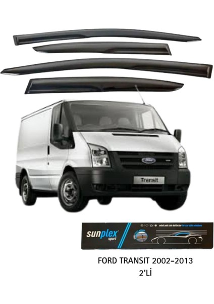 Ford Transit 2002-2013 Cam Rüzgarlığı Takım 2’li Takım Rüzgar Kesici, Yağmur Önleyici
