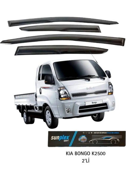 Kia Bongo K2500 Sport Cam Rüzgarlığı Takım 2'li Takım Rüzgar Kesici, Yağmur Önleyici